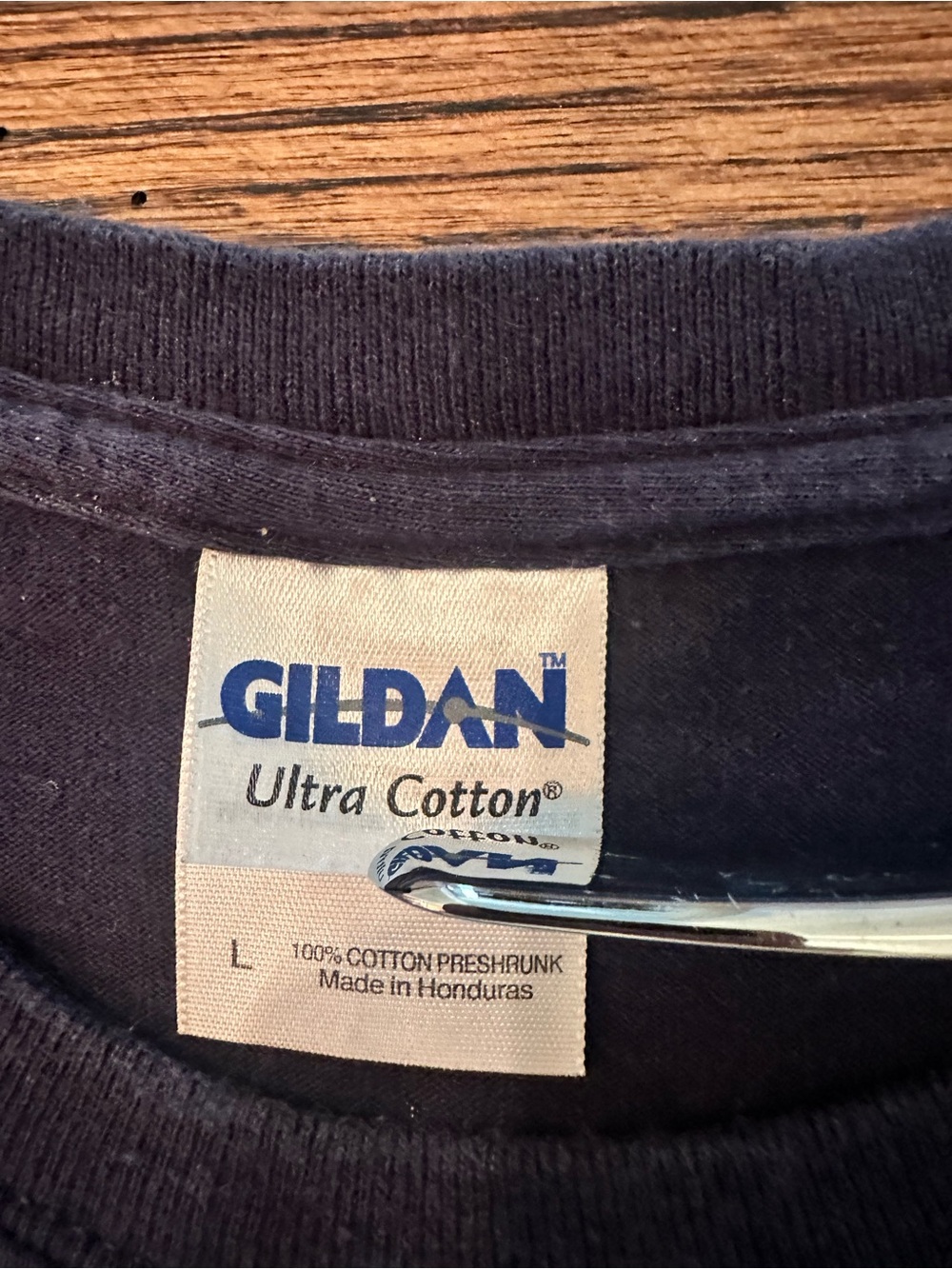 Gildan Navy Short-Sleeve Tee with Orange Auburn Graphic - Picture 6 of 7